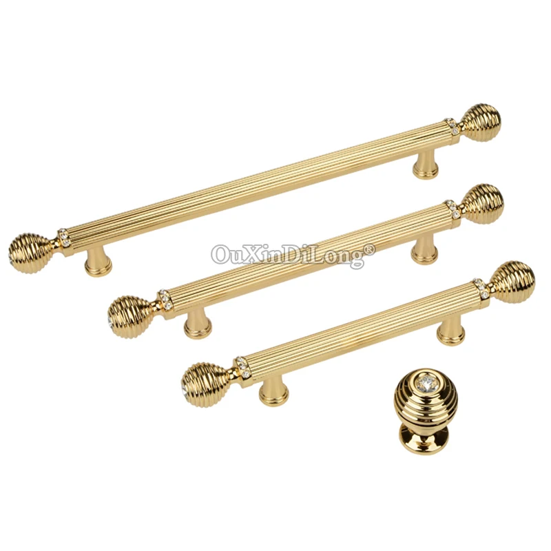 

Luxury 2PCS European Crystal Furniture Handles Drawer Pull Cupboard Wardrobe Kitchen Cabinet Pulls Knobs