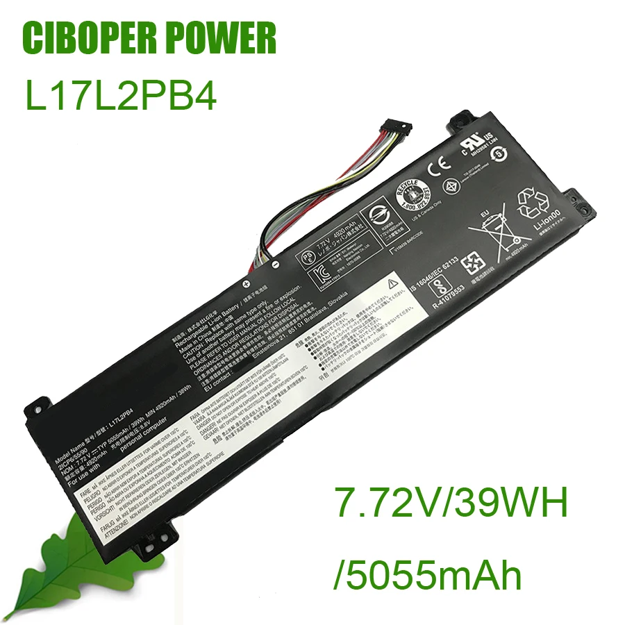 CP Laptop  Battery L17L2PB4 39WH For IdeaPad V330-15Ikb V530-14 V530-15 V130-15IKB L17L2PB3 L17M2PB3 L17C2PB3 L17M2PB4 L17C2PB4