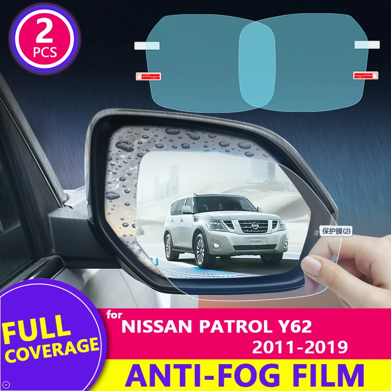 

for Nissan Patrol 2011-2019 Y62 2015 2016 2017 2018 Full Cover Rearview Mirror Film Anti-Fog Auto Mirror Sticker Car Accessories
