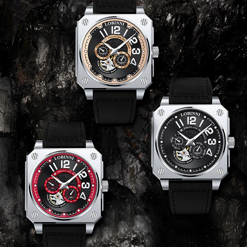 LOBINNI Orologio automatico da uomo Top Brand di lusso Movimento Miyota Orologio meccanico da uomo Vetro zaffiro Orologi da polso impermeabili 50M