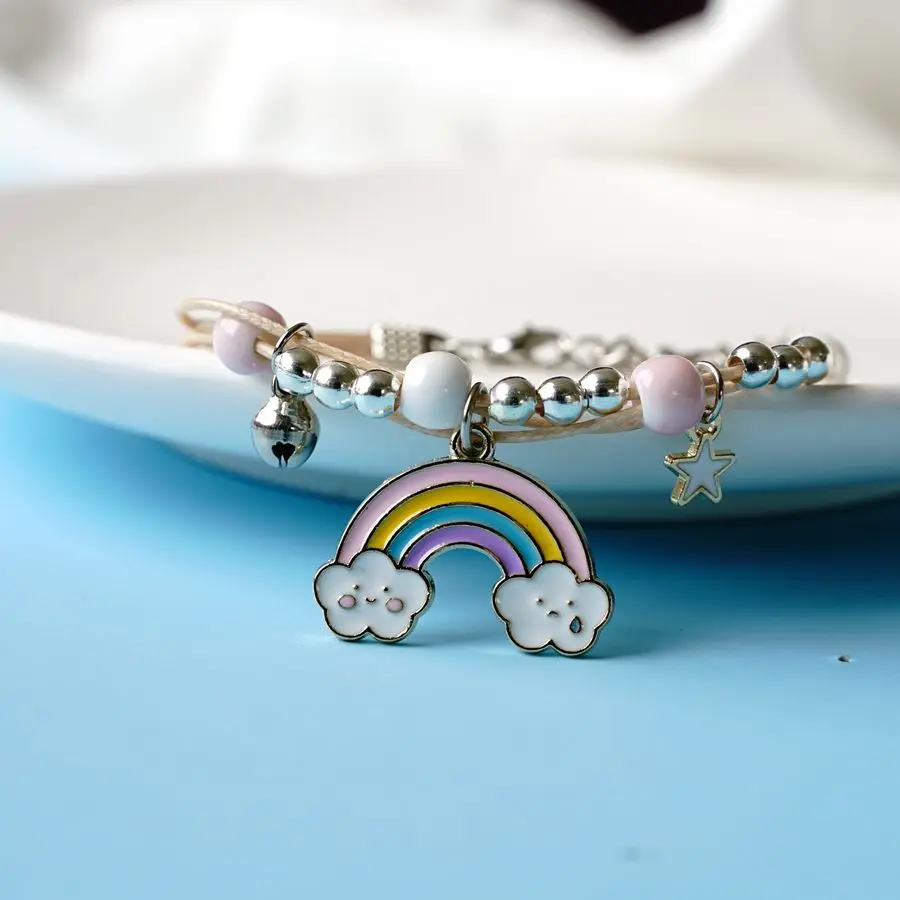 Alloy Cartoon Pendant Ceramic Beads Handle Made Bracelets Children Best Gift #YXSL901 pulseras para verano