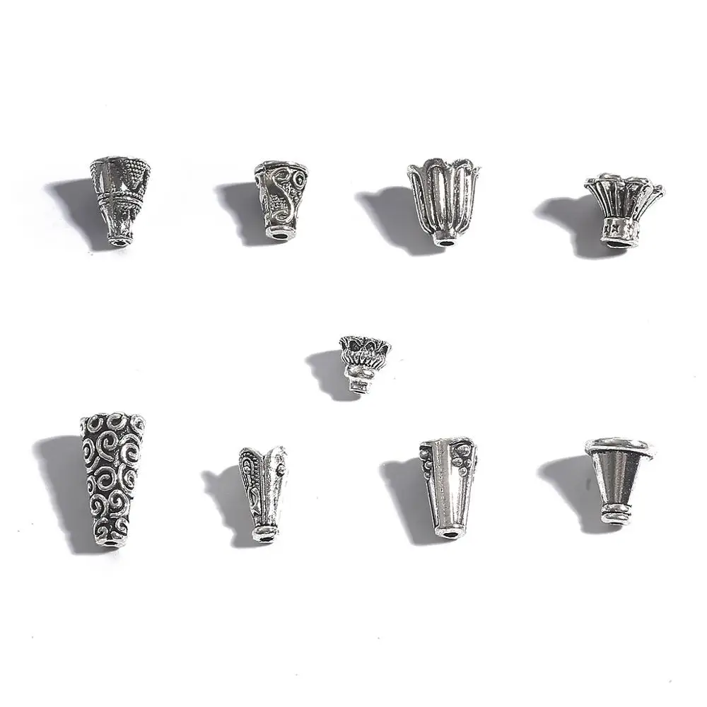 10pcs 7/8/9/10/11mmAntique Tibetan Silver Color Tube Spacer Beads for Jewelry Making DIY Necklace Bracelet Handmade Findings
