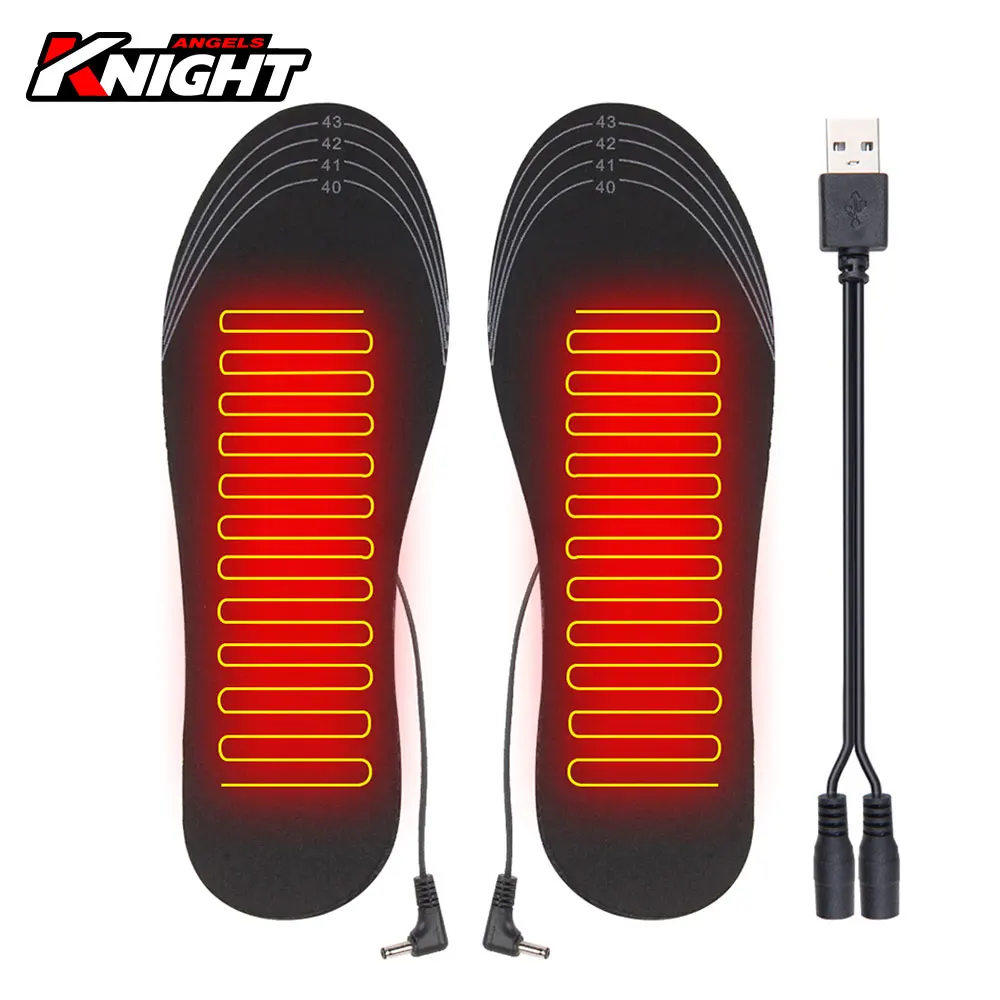 Motorcycle boots USB Heated Insole Heating Foot Pads Heating boots Motorcycle Warm Insole Outdoor Sports Heating Insoles Winter#