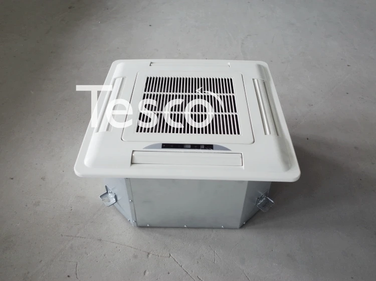Cassette พื้นผิวพัดลมติดตั้ง Coil Unit ฝัง Patio เครื่องเพดานน้ำเครื่องปรับอากาศ