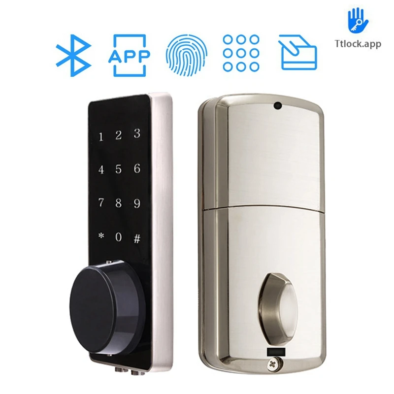 TTLock Bluetooth Smart Door Lock Keyless Password Electrics Door Lock Touch Screen Keypad Auto IC Card Mechanical Key Lock