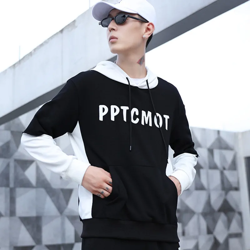 

EL BARCO Autumn Cotton Hoodies Men Letter Print Hip Hop Streetwear Black Grey Male Sweatshirt Coats Harajuku White Yellow Tops