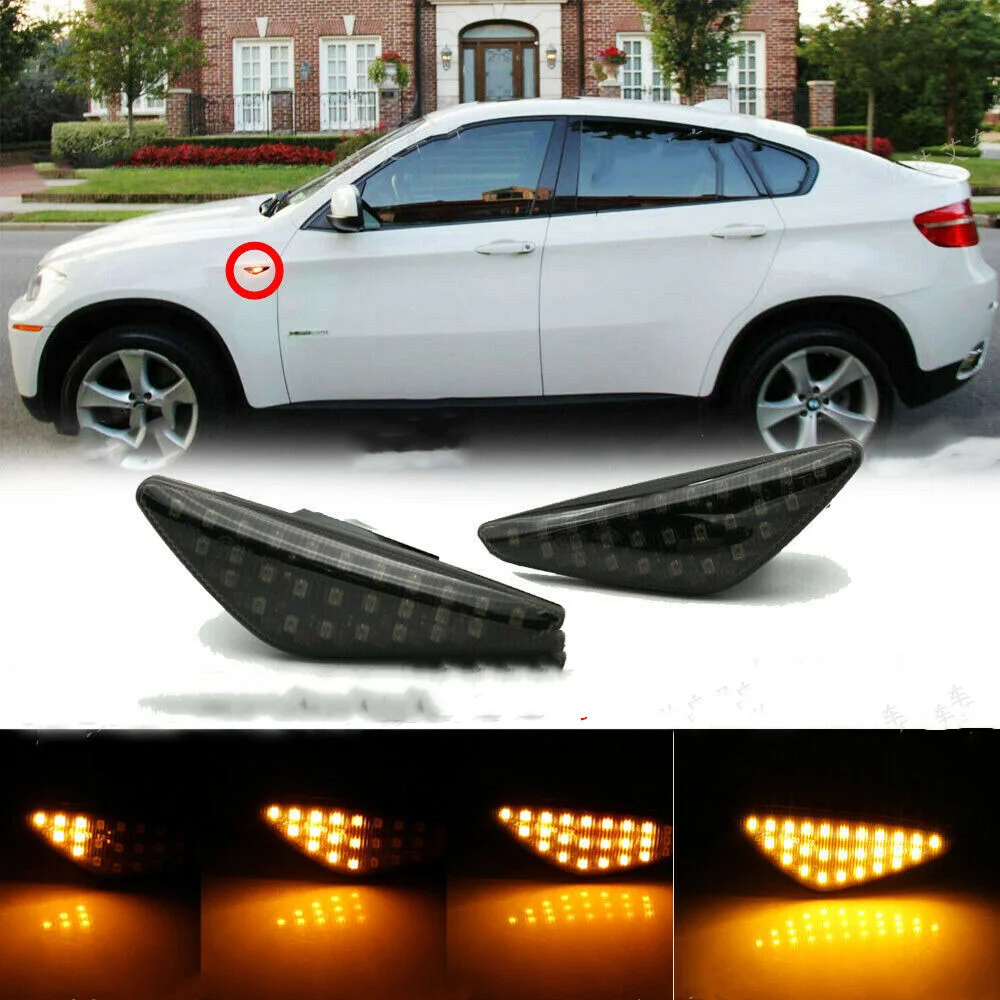 

eOsuns Led turn signal fender light for BMW X3 X5 X6 F25 E70 E71 E46