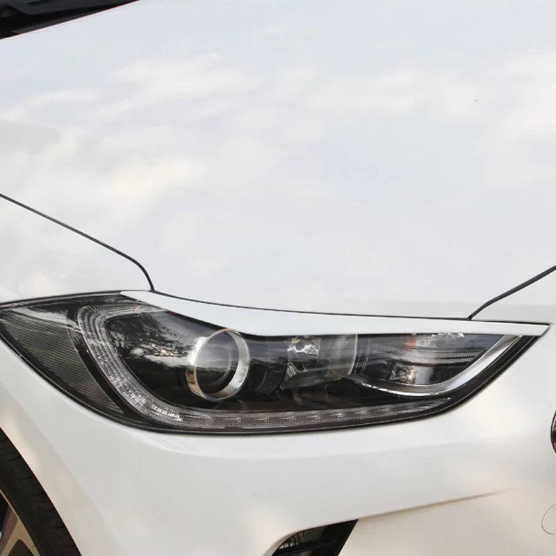Modification For Elantra 2016 2017 Sedan Headlight Eyebrows Eyelids Abs Chrome Stickers Car Style Cover Accessories image 5
