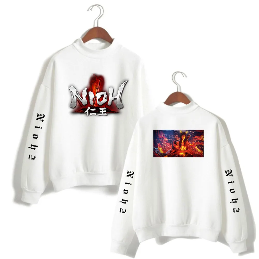 Nioh Pullover Japanese Turtleneck Fashion Women Sweatshirts Casual Loose Cartoon Pullovers Streetwear