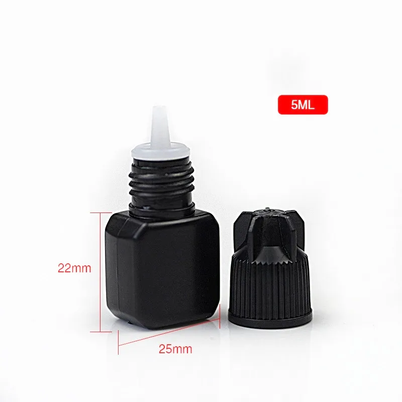 10pcs 5ml/15ml Black Eyelashes Glue Empty Bottle Grafting Eyelash Glue Water Bottle Replace Bottle Glue Container Cosmetics Tool