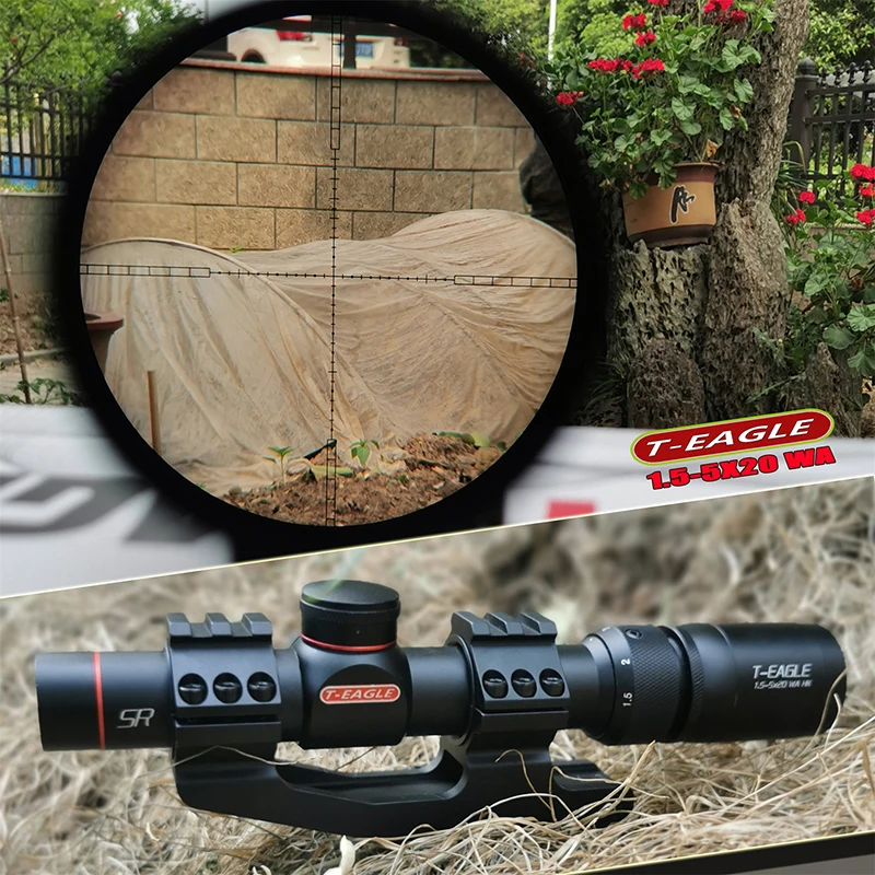 Imagem -06 - Eagle Sr1.55x20 wa hk Caça Riflesscope Duplex Reticle Rifle Scope Tactical Optical Gun Sight Shock Proof com Tampa Luneta t Eagle t