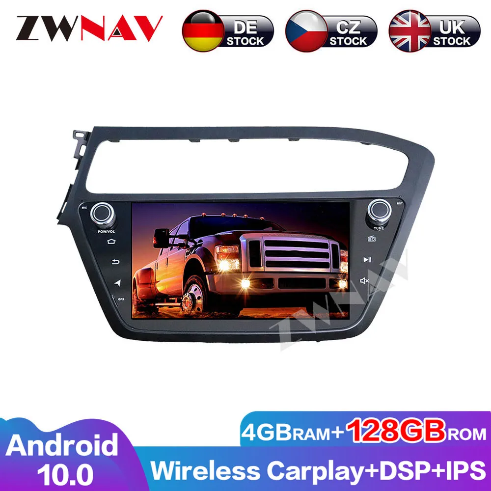 Audio Navigation Android10 128G Car GPS DVD Player Auto Radio  DSP For Hyundai I20 Multimedia Head Unit