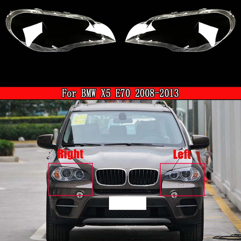 

Car Headlight Lens For BMW X5 E70 2007 2008 2009 2010 2011 2012 2013 Headlamp Cover Replacement Auto Shell Head Lamp Light Case