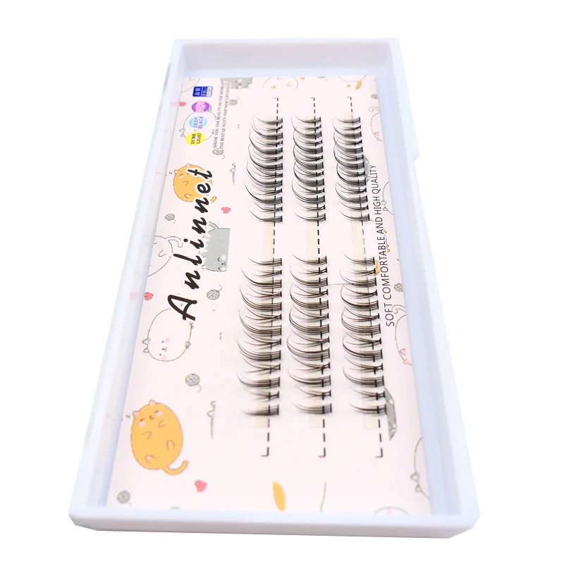 Anlinnet Little Devil Cosplay Lash Extension False Eyelashes A box of three pairs Japanese Fairy Eyelashes Daily Eye Makeup To
