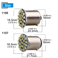 10PCS DC 24V 2406 22SMD Truck Lorry Led Bulbs P21W 1156 BA15S P21/5W BAY15D S25 Indicator Reading Turn Signal Brake Tail Lights