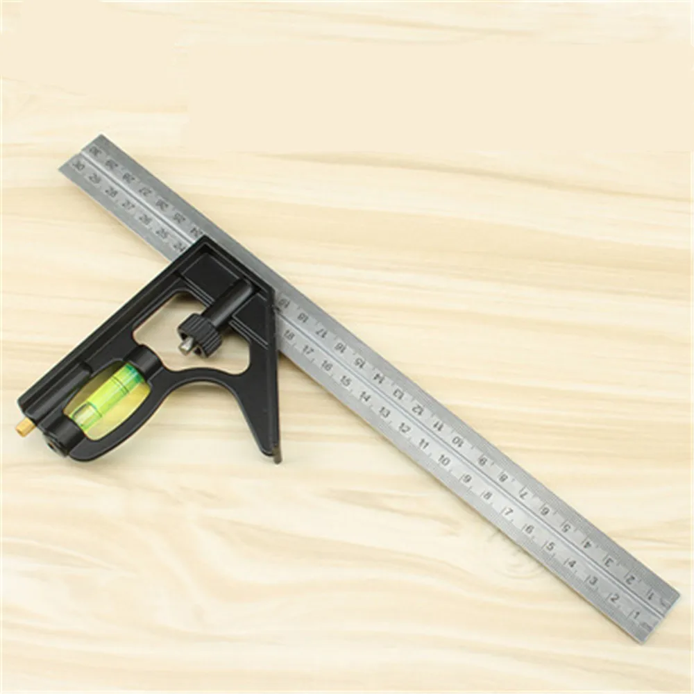 

Woodworking High Precision Horizontal Ruler Stainless Steel Universal Multifunctional 45 Degree Triangle Ruler