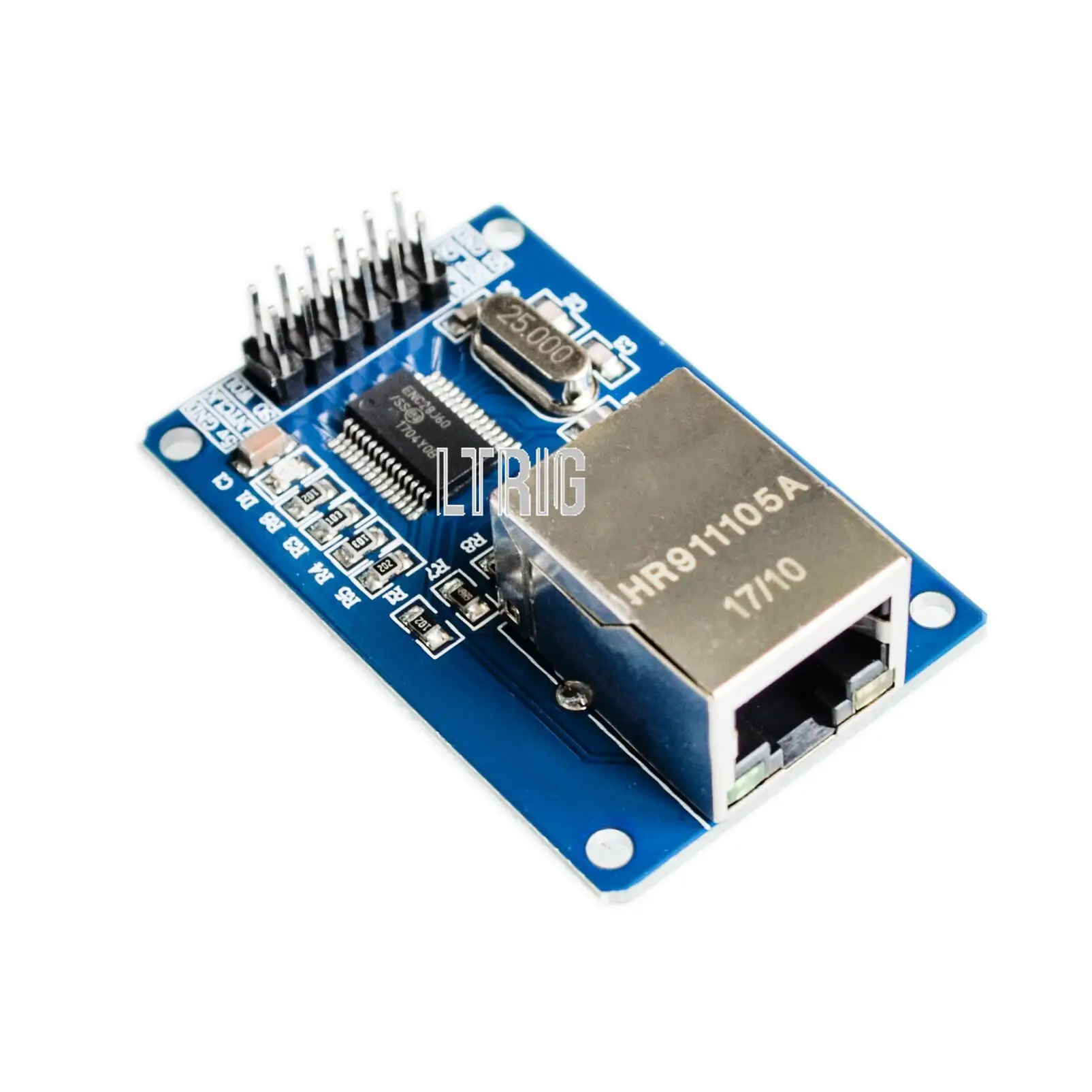 LTRIG Custom 1PCS ENC28J60 LAN Ethernet Network Board Module for arduino 25MHZ Crystal AVR 51 LPC STM32 3.3V