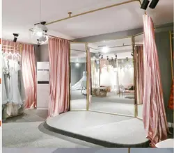 Physiotherapy bed partition curtain rack clothing store fitting room bridal shop curtain support dressing room