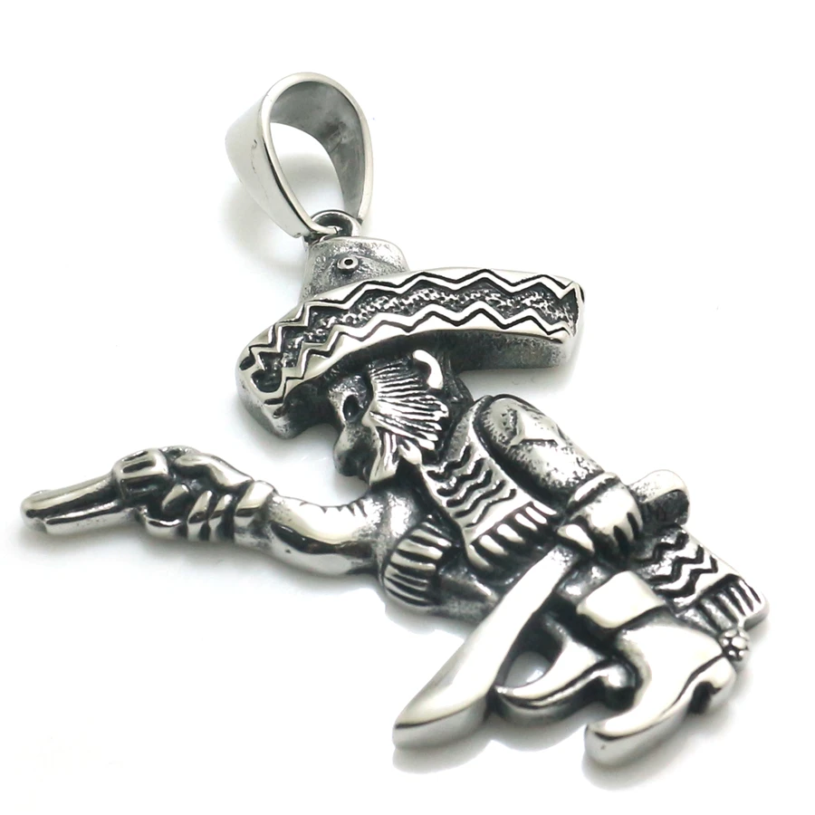 Men\'s 316L Stainless Steel Punk Pirate Newest Pendant Gift