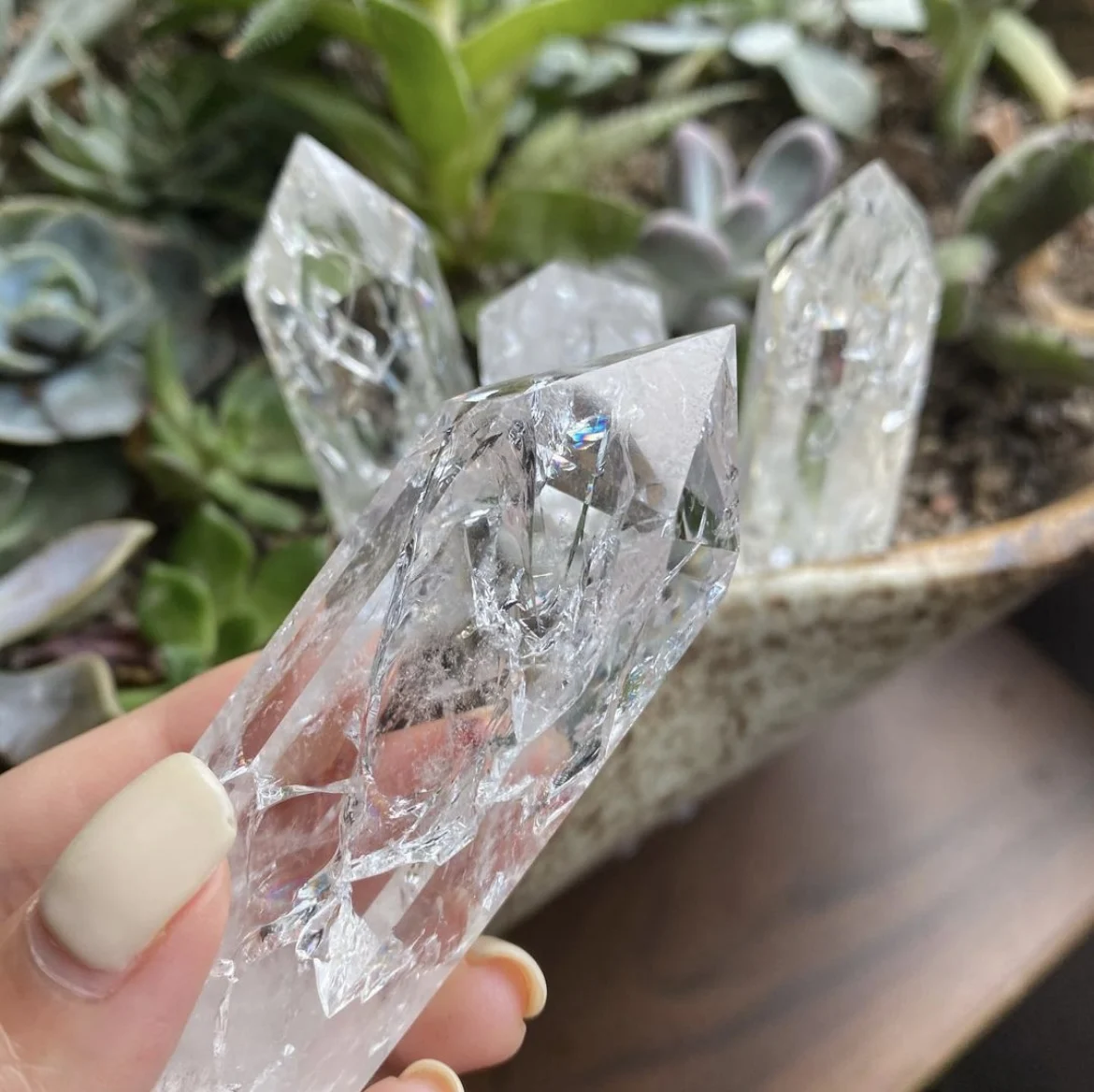 New Arrival!!!Natural Clear Quartz Crystal Point Meditation Reiki Healing Lemurian Stick Ornaments Home Decor Gift