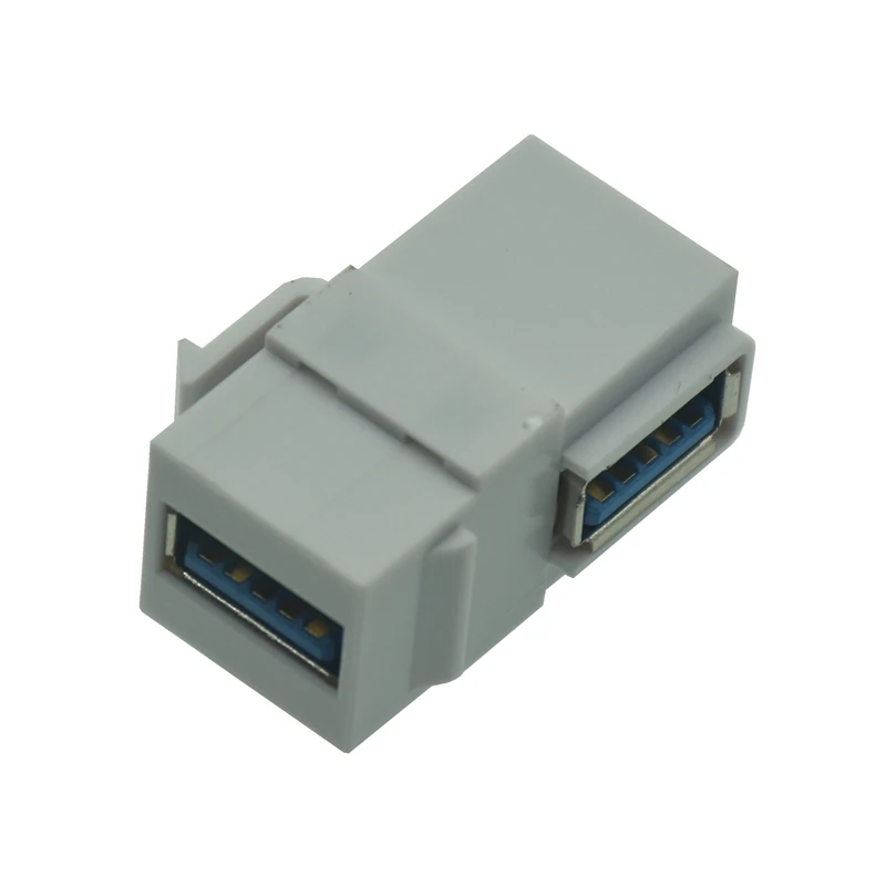 90 Degree Angled 5Gbps USB3.0 Keystone Modules Female To Female USB Connector Socket For High Speed Data Transfer Adapter