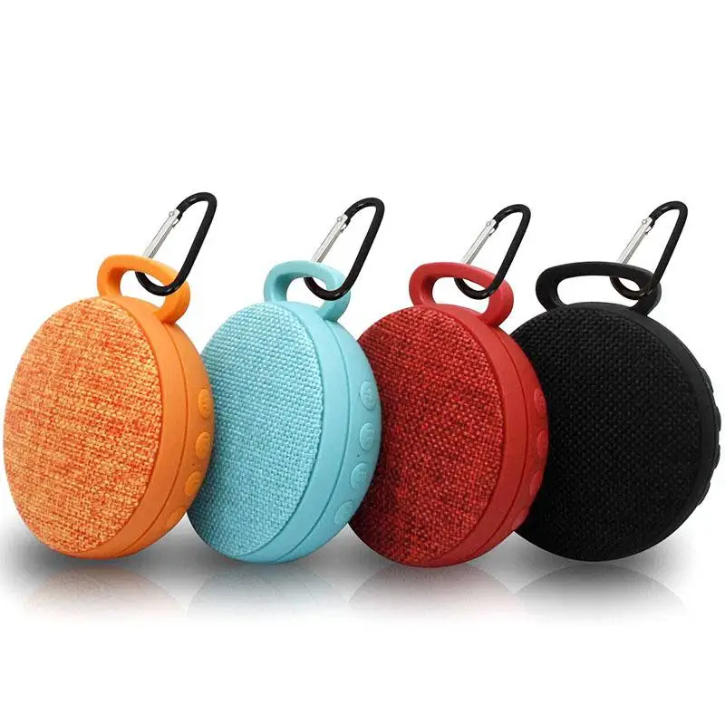 Wireless Bluetooth Speaker Circular Fabric Portable Hook Subwoofer Boom Box Handfree Call Music Stereo Audio Speakers