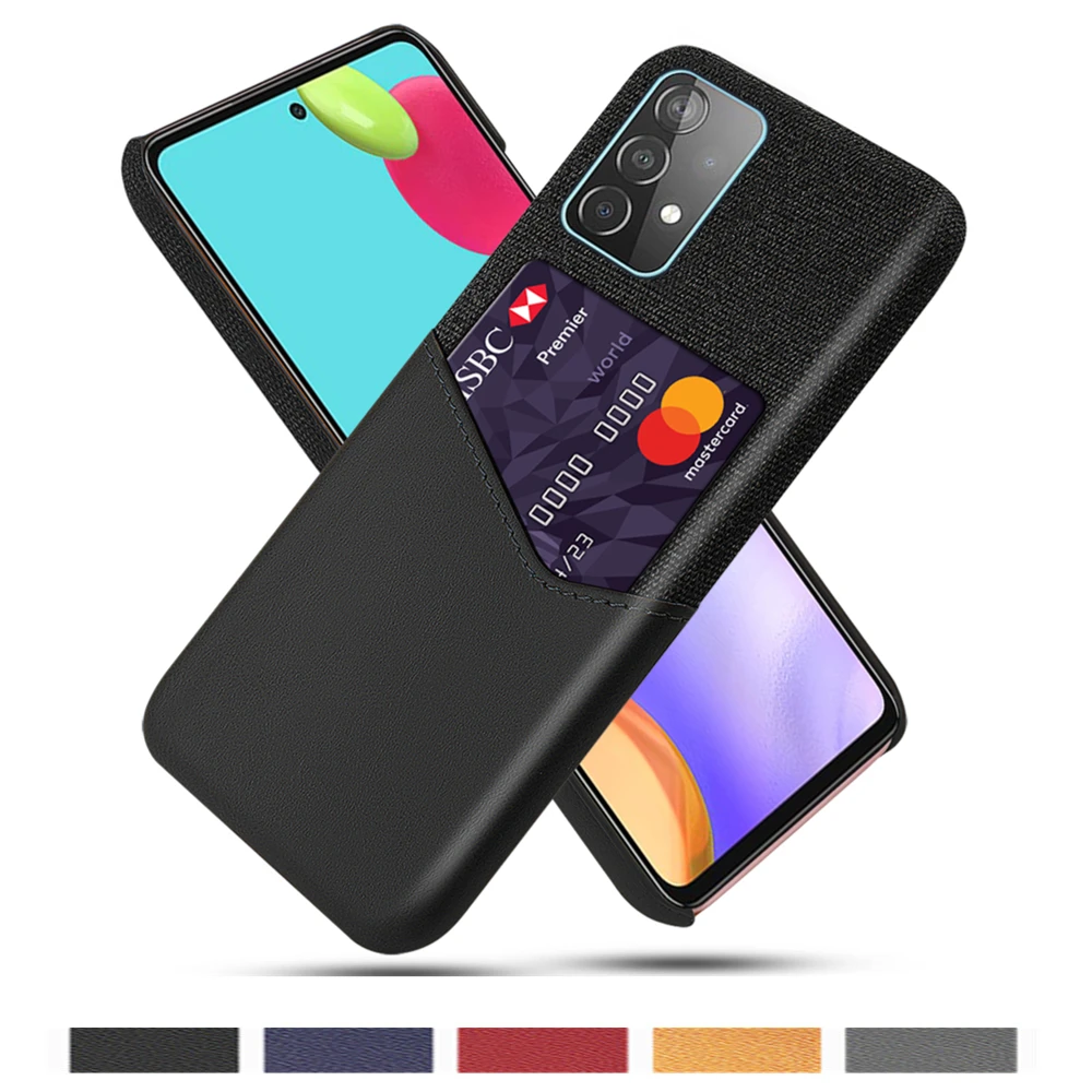 Card Slots Cover For Samsung A52 A12 A51 A71 A50 A70 A72 A32 A42 A30 Business Case For Galaxy S20 FE S21 Ultra S10 Plus Funda