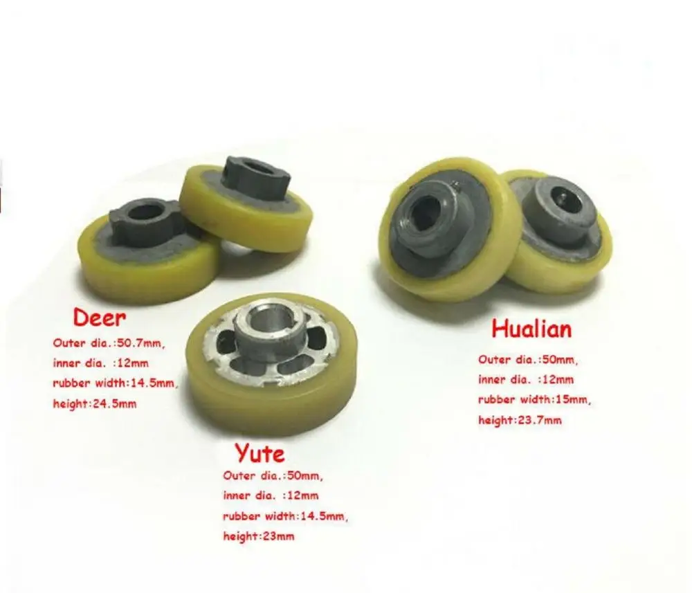 Sostituzione di gomma del cuscinetto di ruota 1Pcs per le parti FR-900 della macchina di sigillamento continua di giallo