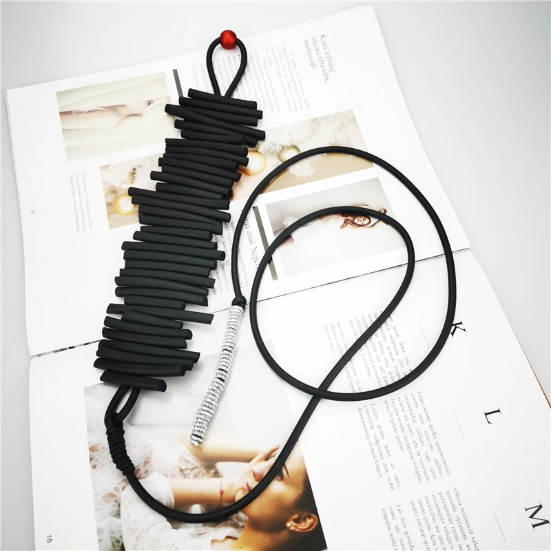 UKEBAY New Gothic Belt Rubber Leather Belts Women Handmade Jewelry Belt Body Accessories Elasticity Adjustable Belts Design Gift