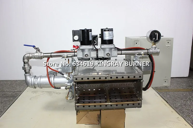 Linear Gas Fire Burner With Solenoid Valve, Industrial Oven Burner, Lpg / Ng Powder Coating Curing Burner