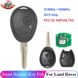 KEYECU 2 Buttons 315/433MHz ID73 Chip For Land Rover Discovery 1999 2000 2001 2002 2003 2004 Remote Key Fob N5FVALTX3 73370847C