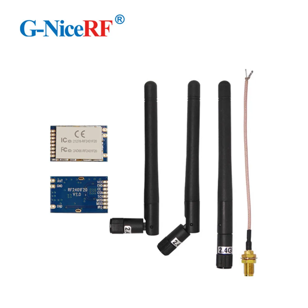 FCC CE IC Approval ! 2pcs X NRF24L01+ 2.4G Wireless Communication Module RF2401F20