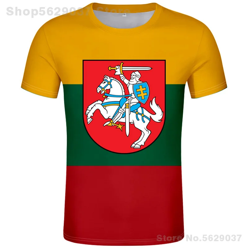 Lithuania T Shirt Diy Free Custom Country Name Number Ltu T-Shirt Nation Flag Lt Lietuva Lietuvos Lithuanian Print Photo Clothes