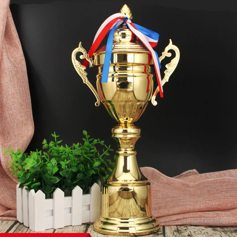 

Customizable Trophy of Champions Trophy, Commercial Covered Metal Trophy, Football Trophy, Medal Souvenir Cup, Big Cup