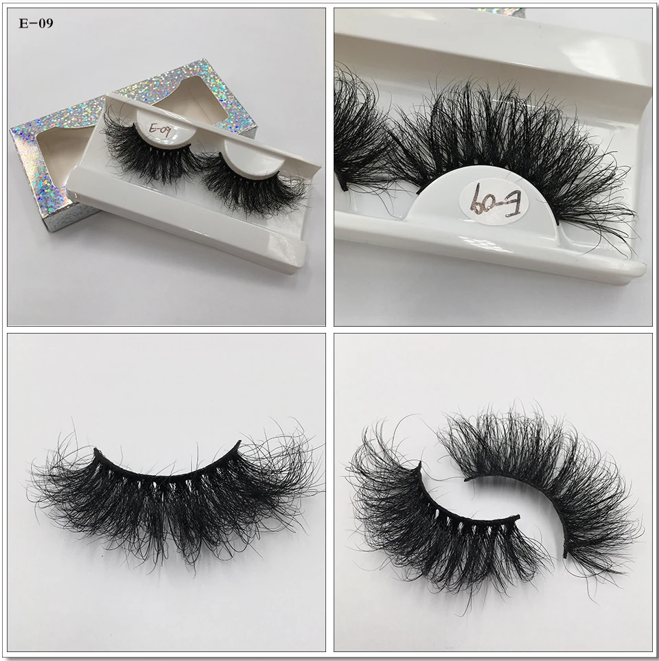 Neue nasse flauschige Nerz Wimpern mit Spikes Make-up Anbieter 16mm 18mm 25mm Volumen lang natürlichen Look Nerz Wimpern Großhandel – Detail 27
