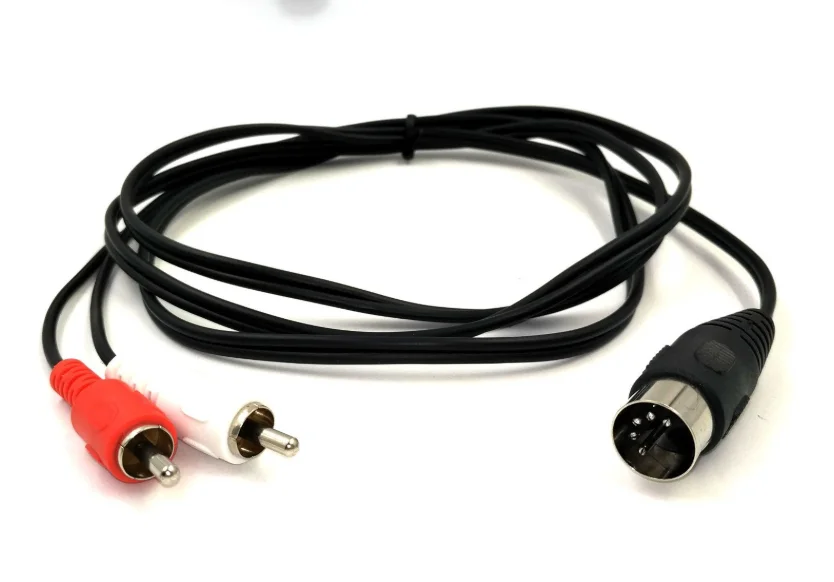 0,5 M/1,5 M 5 Pin Din Stecker Auf 2 RCA Stecker Audio Video Adapter Kabel Draht Kabel Anschluss für DVD-Player