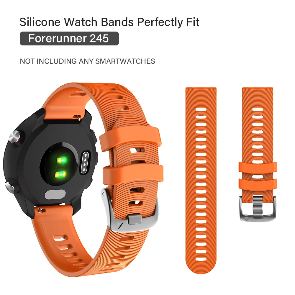 JKER 20mm Official Button WatchBands strap for Garmin Forerunner 245/245 M/645/Vivoactive 3/Venu/Venu SQ Bracelet