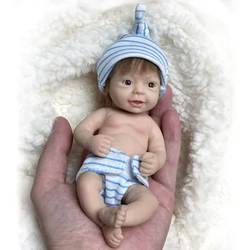 6 inch Palm dolls soft solid silicone Bebe reborn handmade lovely babies stress relief toys peooortoys Cиликоновый