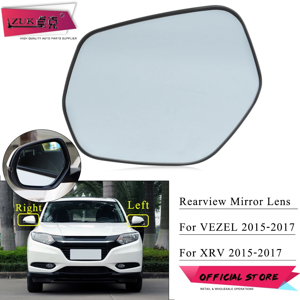 ZUK Left Right Heated Exterior Rearview Mirror Lens Side Mirror Glass For HONDA VEZEL HRV 2015 2016 2017 2018 2019 2020 RU1 RU5