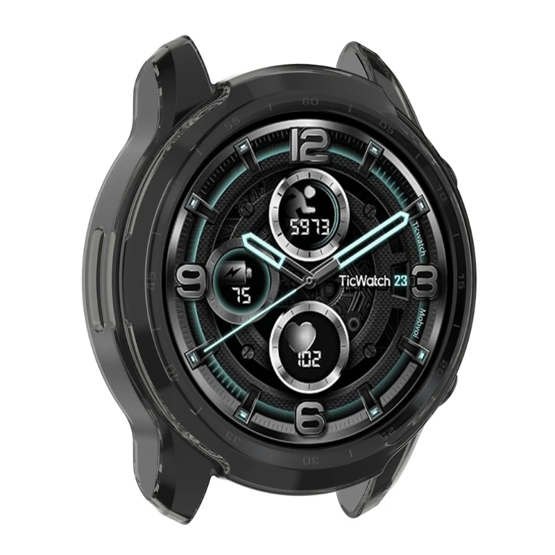 Ultra-Slim Soft TPU Watch Case Skin Protective Shell Sleeve Cover for -Ticwatch Pro 3 Lite / Pro 3 Smart Watch