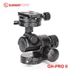 SUNWAYFOTO-trípode GH-PRO II de 3 vías, cabezal con engranaje para cámara Dslr con placa Arca Swiss 2