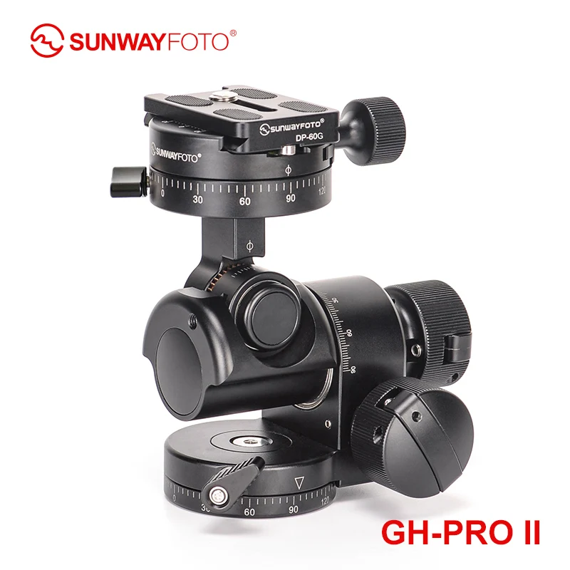 SUNWAYFOTO GH-PRO II 3-Way Tripod Geared Head  for Dslr Camera with  Arca Swiss Plate