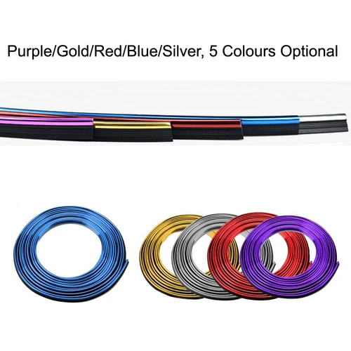 Imagen 2 del producto Borde de puerta para salpicadero de coche, moldura decorativa para espacio Interior, accesorios para automóvil, tira de inserción con raspador, 3/5/10M