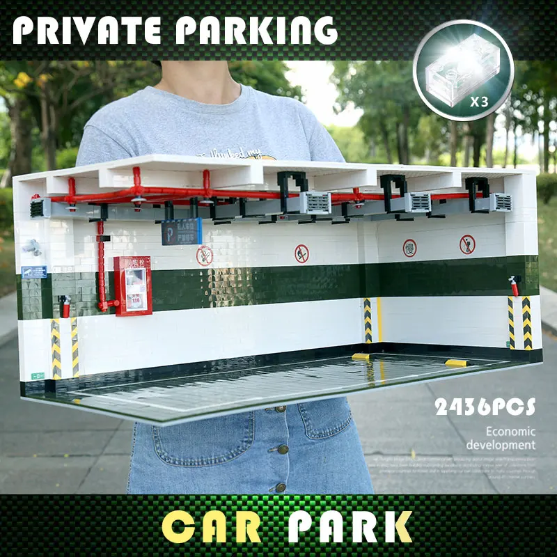 New Modular Building Parking Garage 2436pcs Building Blocks Bricks Compatible With Car 42083 42056 42115 Set Toy Gifts