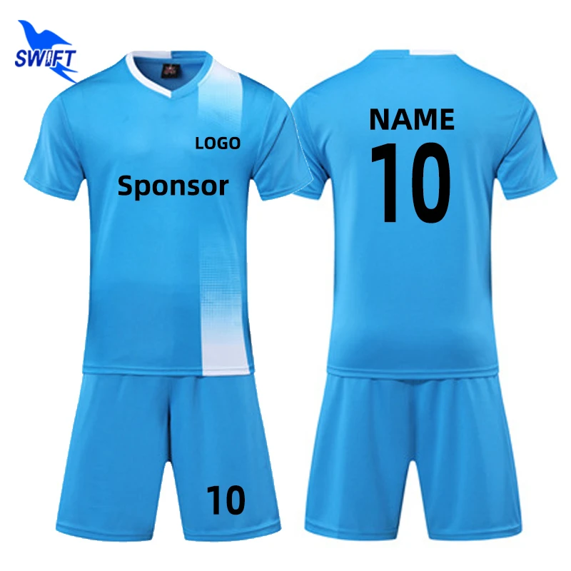 Custom Print Men Boys Short Sleeve Soccer Jerseys Set Breathable Kids Football Uniform Futsal Shirts+Shorts Traning Sports Suit