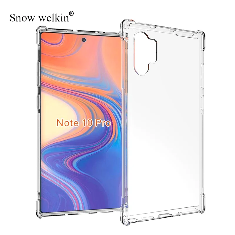 Airbags Buffer Full Protection Case For Samsung Galaxy Note 10 Note10 Lite Plus Pro Case Clear Soft TPU Shockproof Back Cover