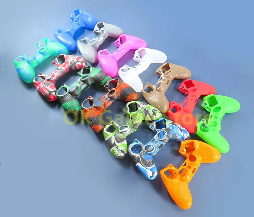 1PC Multi Colors Silicone Camo Protective Skin Case For Sony PlayStation 4 PS4 DS4 Controller Thumb Grips Joystick Case