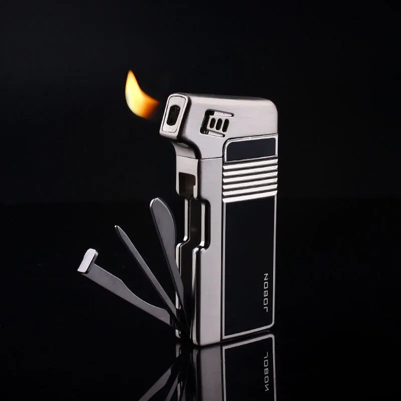 Genuie JOBON Oblique fire pipe lighter multifunction with tamper/knife/needles