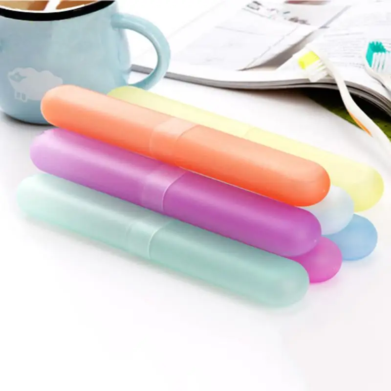 Portable Toothbrush Case Travel Hiking Camping Toothbrush Holder Case Box Tube Cover Dust-proof Case Bathroom Accessories