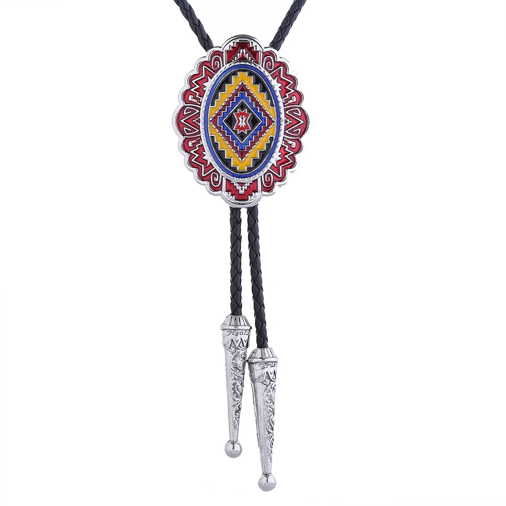 Natural Stone Scorpion Bolo Tie for Man Indian Cowboy Western Cowgirl Leather Rope Zinc Alloy Necktie